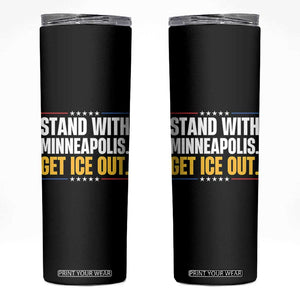 Stand With Minneapolis Skinny Tumbler Minnesota Community Support Gift TS12 Black Print Your Wear
