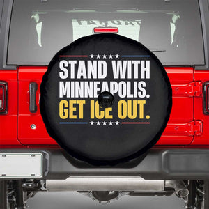 Stand With Minneapolis Spare Tire Cover Minnesota Community Support Gift TS12 Black Print Your Wear