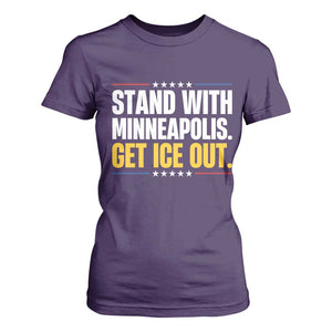 Stand With Minneapolis T Shirt For Women Minnesota Community Support Gift TS12 Purple Print Your Wear