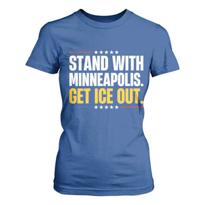 Stand With Minneapolis T Shirt For Women Minnesota Community Support Gift TS12 Royal Blue Print Your Wear