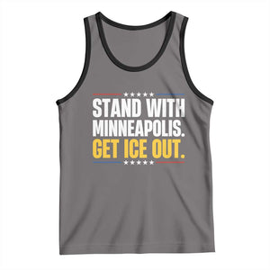 Stand With Minneapolis Tank Top Minnesota Community Support Gift TS12 Deep Heather Black Print Your Wear