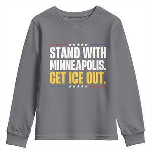 Stand With Minneapolis Youth Sweatshirt Minnesota Community Support Gift TS12 Charcoal Print Your Wear
