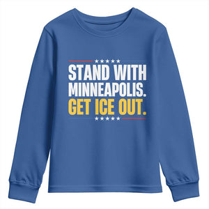 Stand With Minneapolis Youth Sweatshirt Minnesota Community Support Gift TS12 Royal Blue Print Your Wear