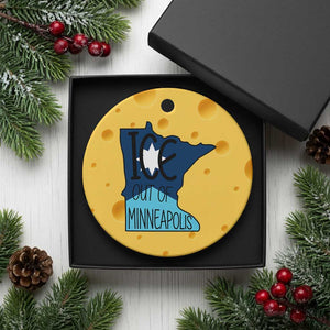 Ice Out Of Minneapolis Ceramic Ornament Minnesota Community Support Gift TS12 1pc Yellow Cheese Print Your Wear