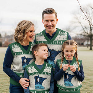 Ice Out Of Minneapolis V-Neck Knit Sweater Vest Minnesota Community Support Gift TS12 Beige Green Print Your Wear