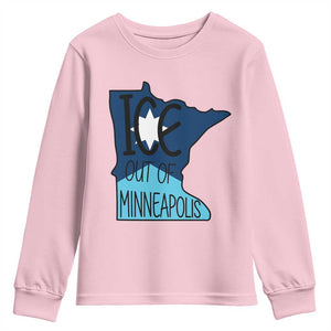 Ice Out Of Minneapolis Youth Sweatshirt Minnesota Community Support Gift TS12 Light Pink Print Your Wear