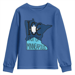 Ice Out Of Minneapolis Youth Sweatshirt Minnesota Community Support Gift TS12 Royal Blue Print Your Wear