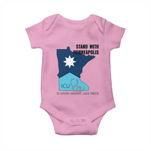 Stand With Minneapolis Baby Onesie In Loving Memory Of Alex TS12 Light Pink Print Your Wear