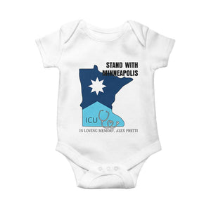 Stand With Minneapolis Baby Onesie In Loving Memory Of Alex TS12 White Print Your Wear