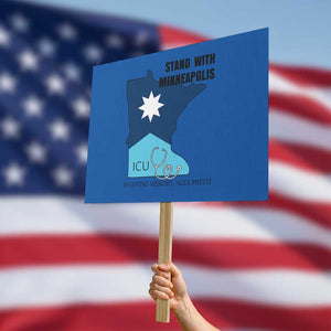 Stand With Minneapolis Protest Sign In Loving Memory Of Alex TS12 Horizontal 18" × 24" Blue Print Your Wear