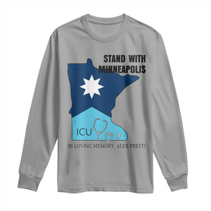 Stand With Minneapolis Long Sleeve Shirt In Loving Memory Of Alex TS12 Sport Gray Print Your Wear