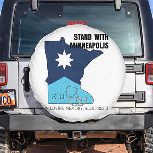 Stand With Minneapolis Spare Tire Cover In Loving Memory Of Alex TS12 No hole White Print Your Wear