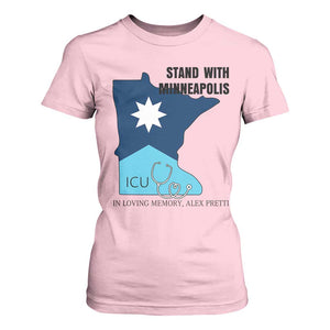 Stand With Minneapolis T Shirt For Women In Loving Memory Of Alex TS12 Light Pink Print Your Wear