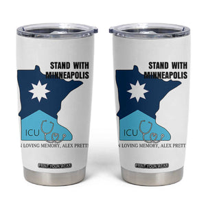 Stand With Minneapolis Tumbler Cup In Loving Memory Of Alex TS12 White Print Your Wear