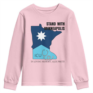 Stand With Minneapolis Youth Sweatshirt In Loving Memory Of Alex TS12 Light Pink Print Your Wear