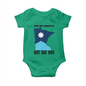 Stand With Minneapolis Baby Onesie Social Justice Support TS12 Irish Green Print Your Wear