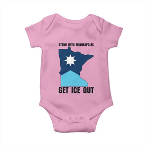 Stand With Minneapolis Baby Onesie Social Justice Support TS12 Light Pink Print Your Wear