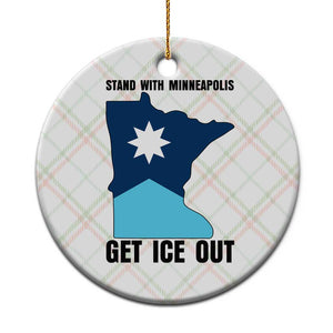 Stand With Minneapolis Ceramic Ornament Social Justice Support TS12 1pc Christmas Plaid Print Your Wear