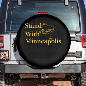Stand With Minneapolis Spare Tire Cover Community And Social Justice Gift TS12 No hole Black Print Your Wear