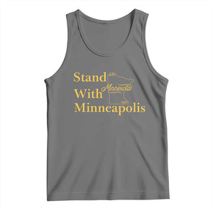 Stand With Minneapolis Tank Top Community And Social Justice Gift TS12 Black Heather Print Your Wear