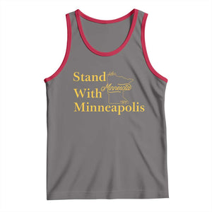Stand With Minneapolis Tank Top Community And Social Justice Gift TS12 Deep Heather Red Print Your Wear