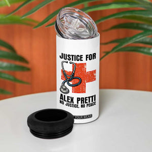 Justice For Alex Pretti 4 in 1 Can Cooler Tumbler Minneapolis Support Gift TS12 Print Your Wear