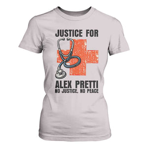 Justice For Alex Pretti T Shirt For Women Minneapolis Support Gift TS12 Ice Gray Print Your Wear