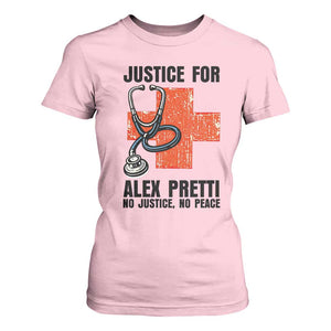 Justice For Alex Pretti T Shirt For Women Minneapolis Support Gift TS12 Light Pink Print Your Wear