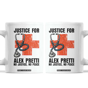 Justice For Alex Pretti Coffee Mug Minneapolis Support Gift TS12 White Print Your Wear