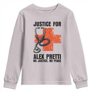 Justice For Alex Pretti Youth Sweatshirt Minneapolis Support Gift TS12 Ice Gray Print Your Wear