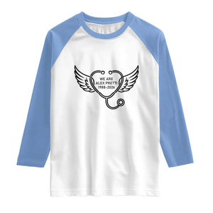 We Are All Pretti Good Raglan Shirt We Are All Pretti Good TS12 White Carolina Blue Print Your Wear