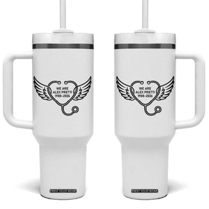 We Are All Pretti Good Tumbler With Handle We Are All Pretti Good TS12 One Size: 40 oz White Print Your Wear