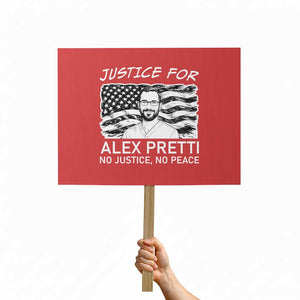 Minneapolis Strong Stand With Alex Protest Sign Justice And Solidarity Support Gift TS12 Horizontal 18" × 24" Red Print Your Wear