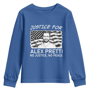 Minneapolis Strong Stand With Alex Youth Sweatshirt Justice And Solidarity Support Gift TS12 Royal Blue Print Your Wear