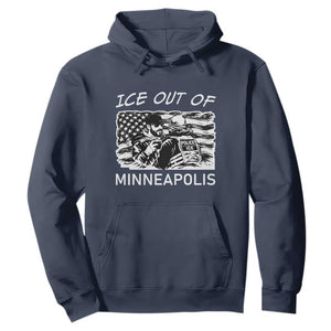 Ice Out Of Minneapolis Hoodie Minnesota Protest Support Gift TS12 Navy Print Your Wear