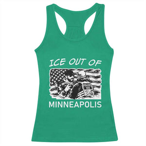 Ice Out Of Minneapolis Racerback Tank Top Minnesota Protest Support Gift TS12 Irish Green Print Your Wear