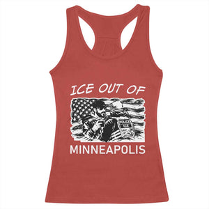 Ice Out Of Minneapolis Racerback Tank Top Minnesota Protest Support Gift TS12 Red Print Your Wear