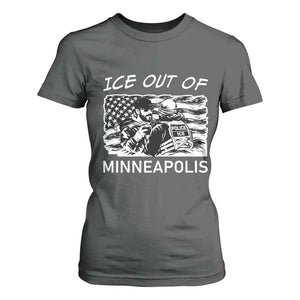 Ice Out Of Minneapolis T Shirt For Women Minnesota Protest Support Gift TS12 Dark Heather Print Your Wear