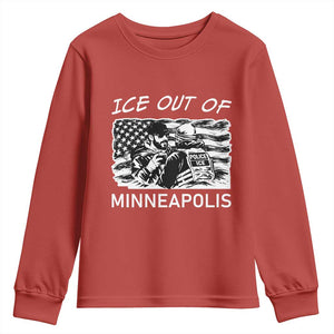 Ice Out Of Minneapolis Youth Sweatshirt Minnesota Protest Support Gift TS12 Red Print Your Wear