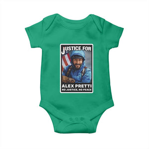 Justice For Alex Pretti Baby Onesie Minneapolis USA Support Gift TS12 Irish Green Print Your Wear