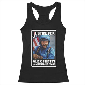 Justice For Alex Pretti Racerback Tank Top Minneapolis USA Support Gift TS12 Black Print Your Wear