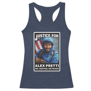 Justice For Alex Pretti Racerback Tank Top Minneapolis USA Support Gift TS12 Navy Print Your Wear