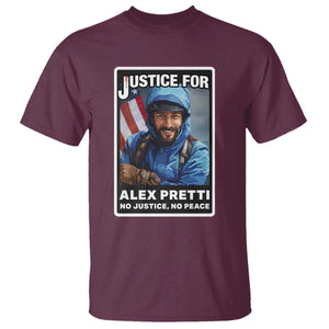Justice For Alex Pretti T Shirt Minneapolis USA Support Gift TS12 Maroon Print Your Wear