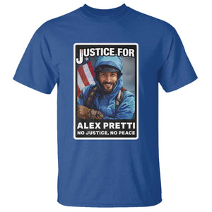 Justice For Alex Pretti T Shirt Minneapolis USA Support Gift TS12 Royal Blue Print Your Wear