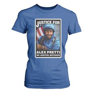 Justice For Alex Pretti T Shirt For Women Minneapolis USA Support Gift TS12 Royal Blue Print Your Wear
