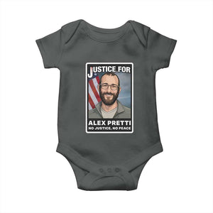American Flag Minneapolis Support For Alex Gift Baby Onesie TS12 Dark Heather Print Your Wear