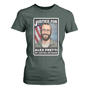 American Flag Minneapolis Support For Alex Gift T Shirt For Women TS12 Dark Forest Green Print Your Wear