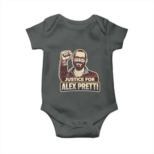 Justice For Alex Baby Onesie Minneapolis ICU Nurse Hero Support Gift TS12 Dark Heather Print Your Wear