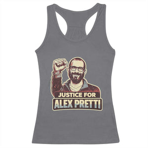 Justice For Alex Racerback Tank Top Minneapolis ICU Nurse Hero Support Gift TS12 Charcoal Print Your Wear
