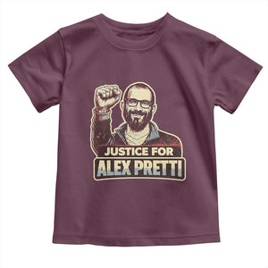 Justice For Alex Toddler T Shirt Minneapolis ICU Nurse Hero Support Gift TS12 Maroon Print Your Wear